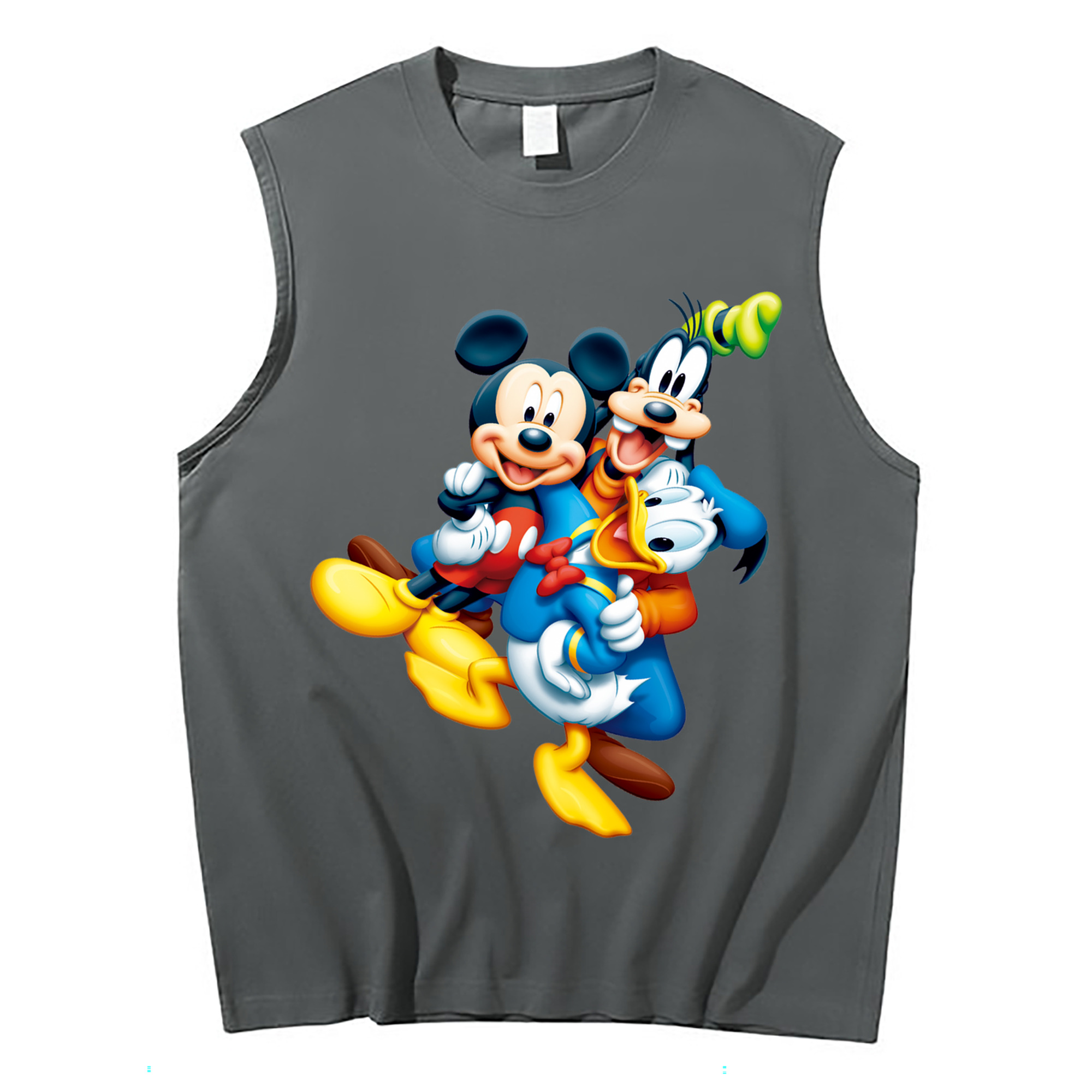 ミッキーマウス Mickey Mouse コットン100％タンクトップ（フロントプリント）